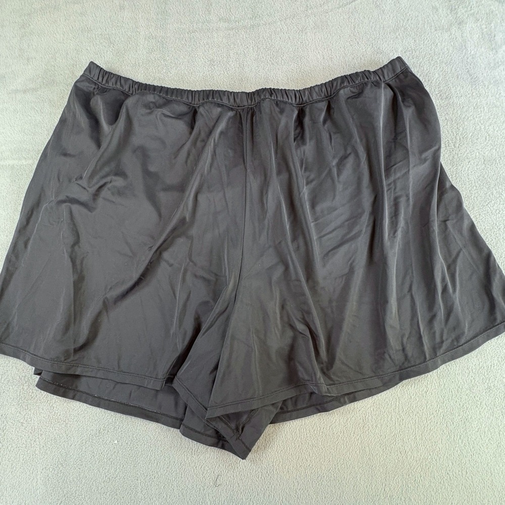 Swim 365 Womens Plus Size‎ 32W Black Swim Shorts with Built-in Brief 28-0585-1